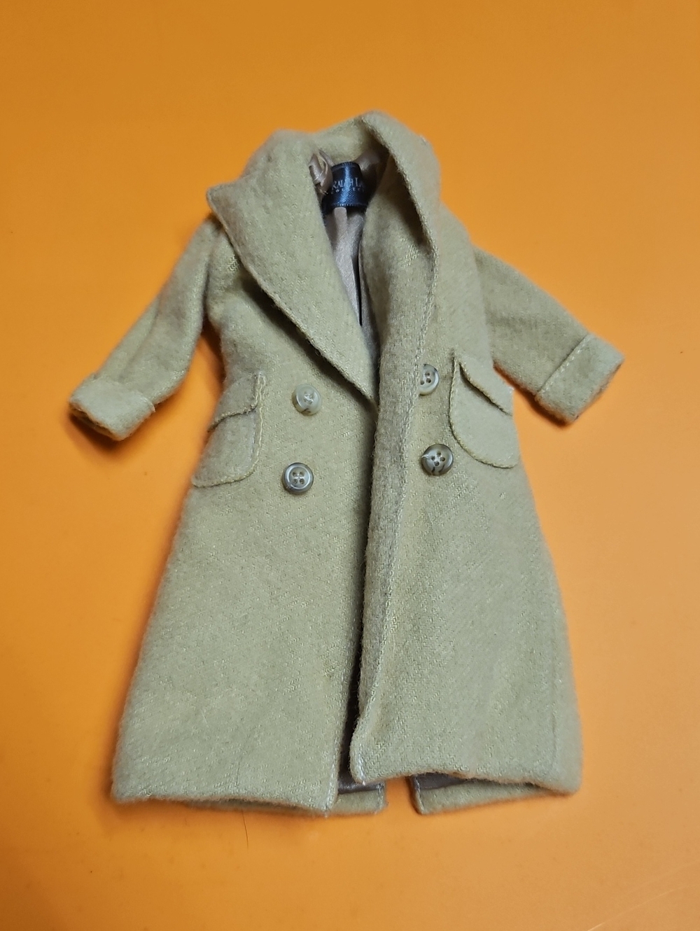 Vintage 1996 Barbie Ralph Lauren Doll Over Coat Camel